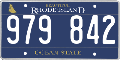 RI license plate 979842