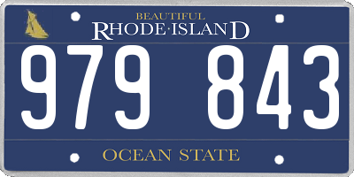 RI license plate 979843