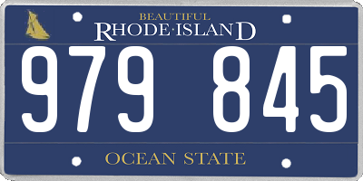 RI license plate 979845