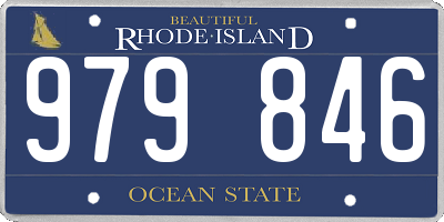 RI license plate 979846