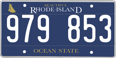 RI license plate 979853