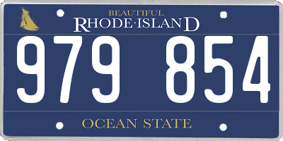 RI license plate 979854