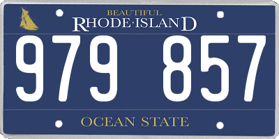 RI license plate 979857