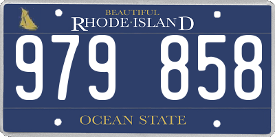 RI license plate 979858