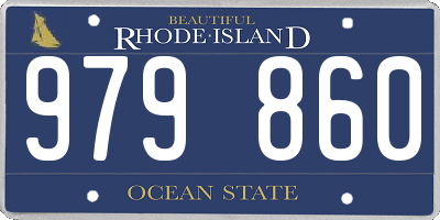 RI license plate 979860