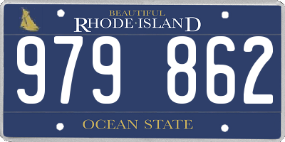 RI license plate 979862