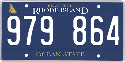 RI license plate 979864