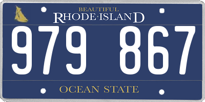 RI license plate 979867