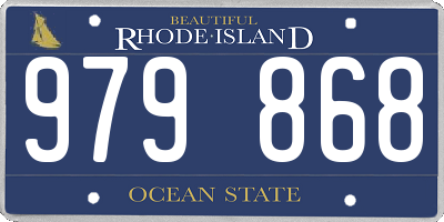 RI license plate 979868