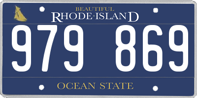 RI license plate 979869