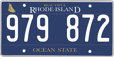 RI license plate 979872