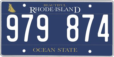 RI license plate 979874