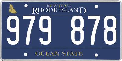 RI license plate 979878