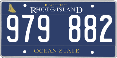 RI license plate 979882