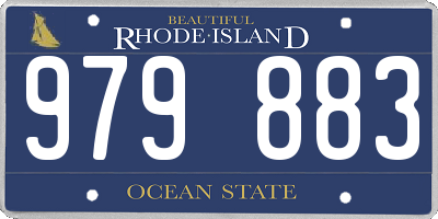 RI license plate 979883