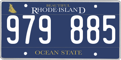 RI license plate 979885