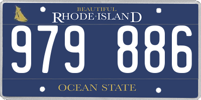 RI license plate 979886
