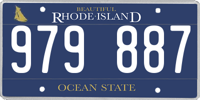 RI license plate 979887