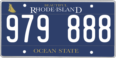 RI license plate 979888