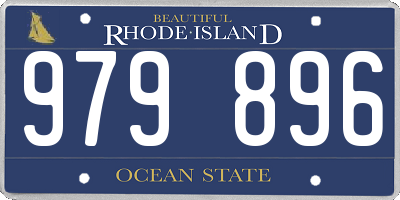 RI license plate 979896