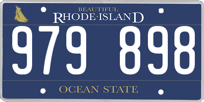 RI license plate 979898