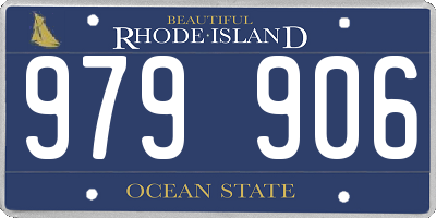 RI license plate 979906