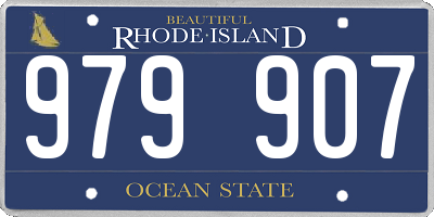 RI license plate 979907