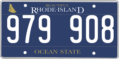 RI license plate 979908