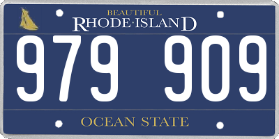 RI license plate 979909