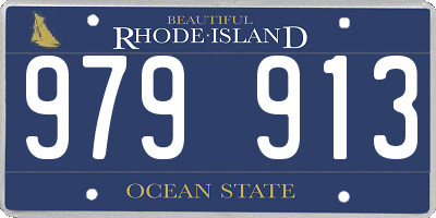 RI license plate 979913