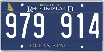 RI license plate 979914