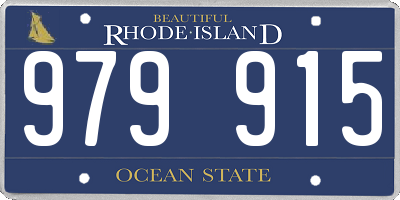 RI license plate 979915