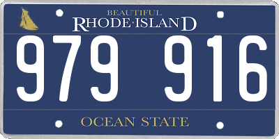 RI license plate 979916