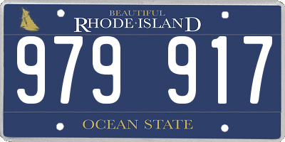 RI license plate 979917