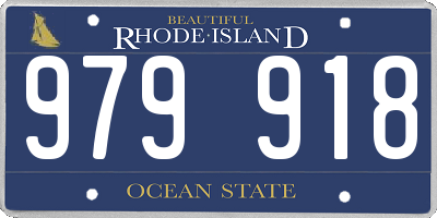 RI license plate 979918