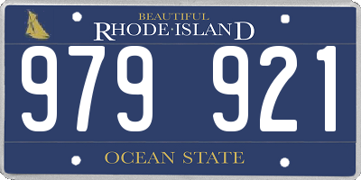 RI license plate 979921