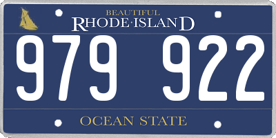 RI license plate 979922