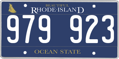 RI license plate 979923