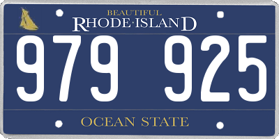 RI license plate 979925