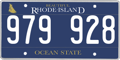 RI license plate 979928