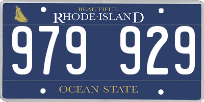 RI license plate 979929