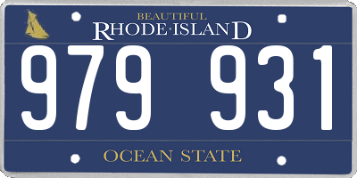 RI license plate 979931