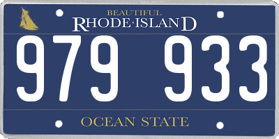 RI license plate 979933