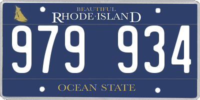 RI license plate 979934