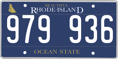 RI license plate 979936