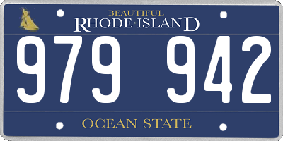 RI license plate 979942