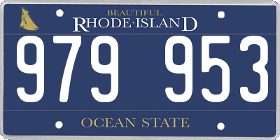 RI license plate 979953