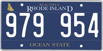 RI license plate 979954