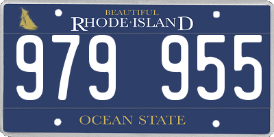 RI license plate 979955