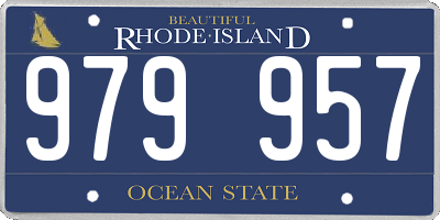 RI license plate 979957